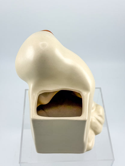Vintage Hull USA #25 Madonna Virgin Mary Ceramic Planter in Ivory Matte Glaze, 1940s–50s