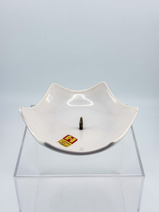 Royal Haeger Mid Century Modern Ceramic Candle Holder with Star-Shaped Scalloped Rim