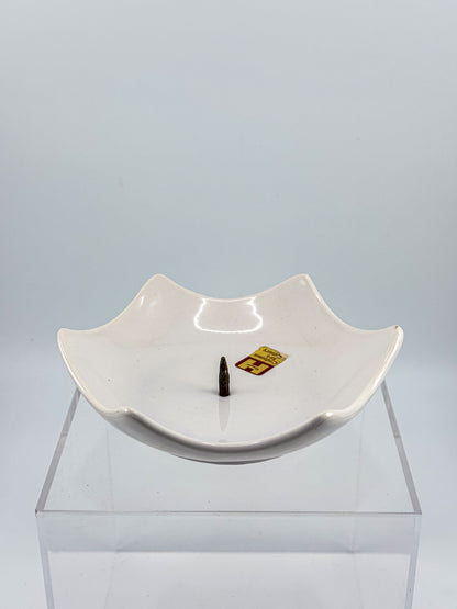 Royal Haeger Mid Century Modern Ceramic Candle Holder with Star-Shaped Scalloped Rim