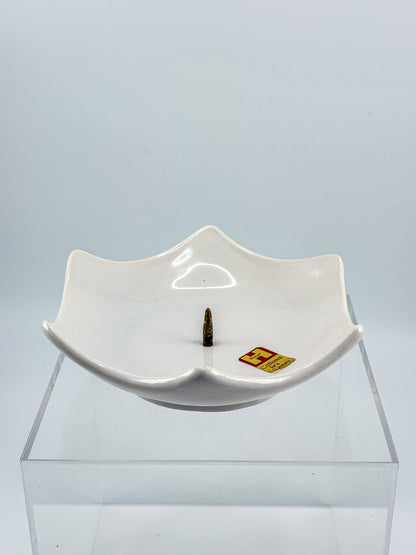 Royal Haeger Mid Century Modern Ceramic Candle Holder with Star-Shaped Scalloped Rim