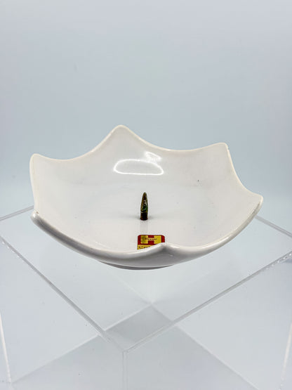 Royal Haeger Mid Century Modern Ceramic Candle Holder with Star-Shaped Scalloped Rim