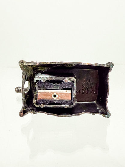 Vintage Miniature Sewing Machine Pencil Sharpener with Working Needle, Made in Hong Kong
