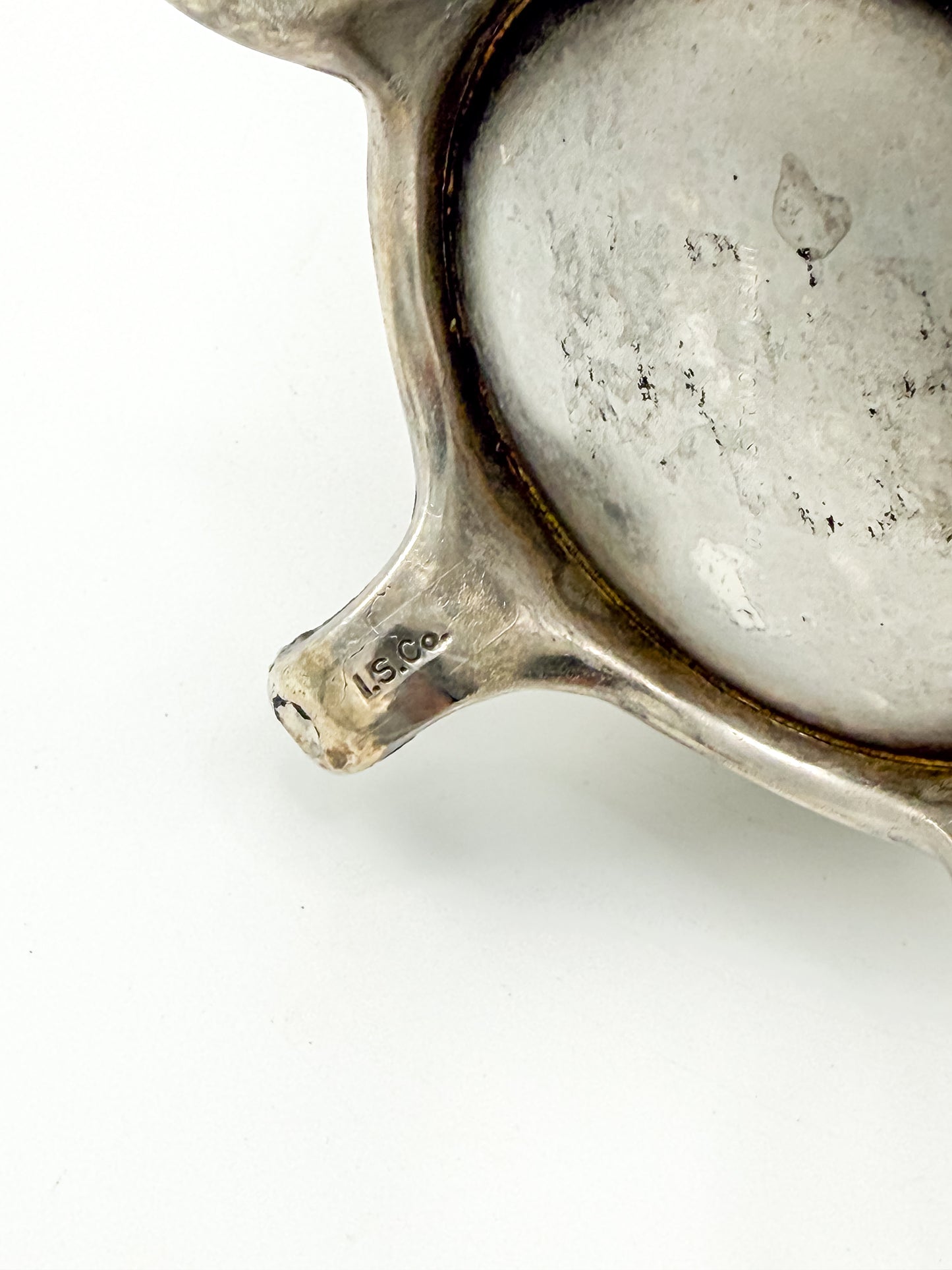 Vintage International Silver Co. Ornate Silver-Plate Teapot with Hinged Lid and Scroll Feet