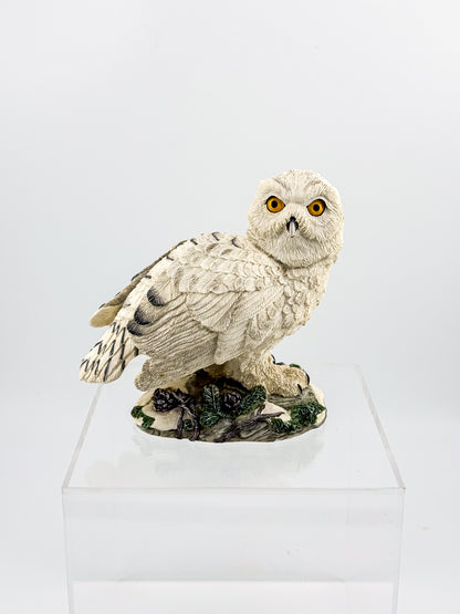 Vintage Hamilton Collection Great Snowy Owl Sculpture, Masters of the Evening Wilderness, 1994
