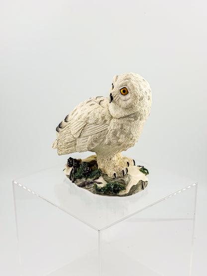 Vintage Hamilton Collection Great Snowy Owl Sculpture, Masters of the Evening Wilderness, 1994