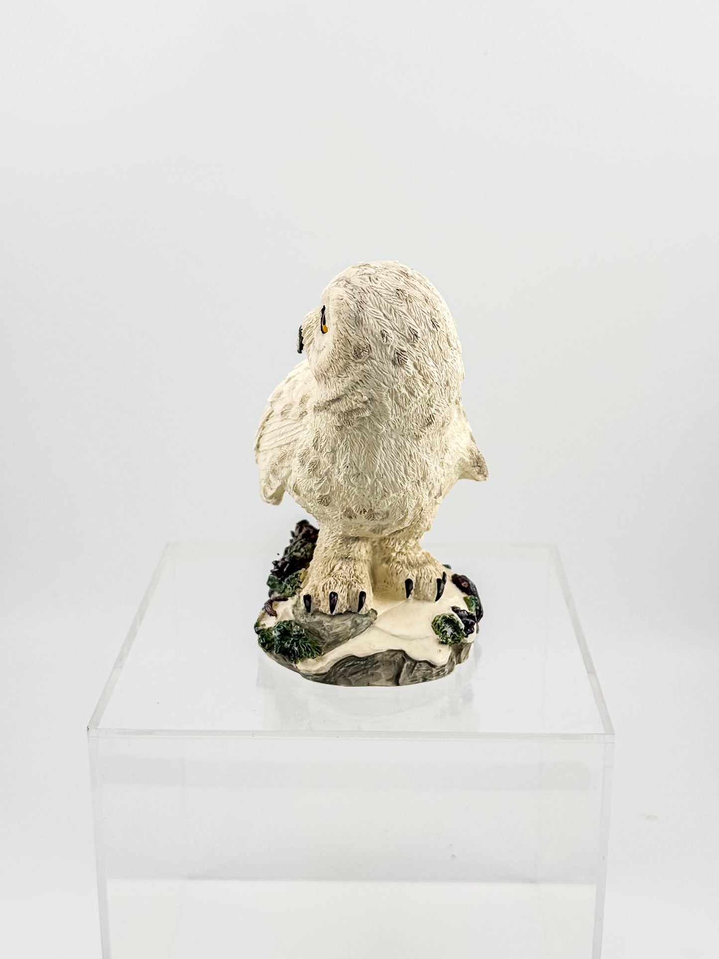 Vintage Hamilton Collection Great Snowy Owl Sculpture, Masters of the Evening Wilderness, 1994