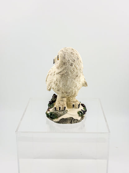 Vintage Hamilton Collection Great Snowy Owl Sculpture, Masters of the Evening Wilderness, 1994