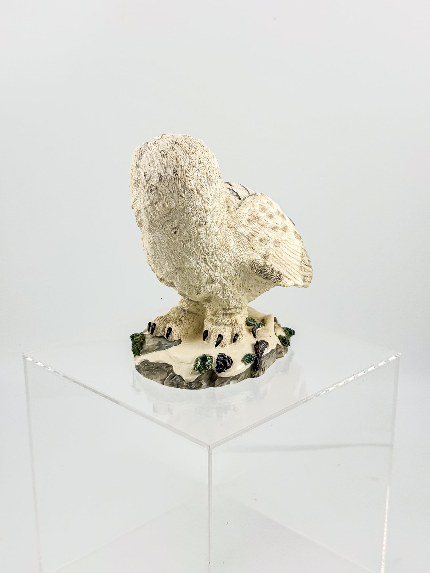 Vintage Hamilton Collection Great Snowy Owl Sculpture, Masters of the Evening Wilderness, 1994