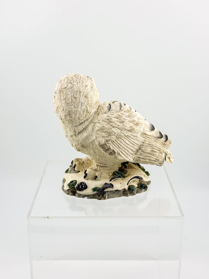 Vintage Hamilton Collection Great Snowy Owl Sculpture, Masters of the Evening Wilderness, 1994