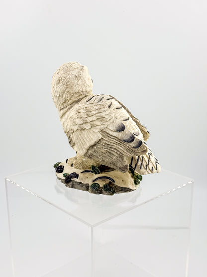 Vintage Hamilton Collection Great Snowy Owl Sculpture, Masters of the Evening Wilderness, 1994