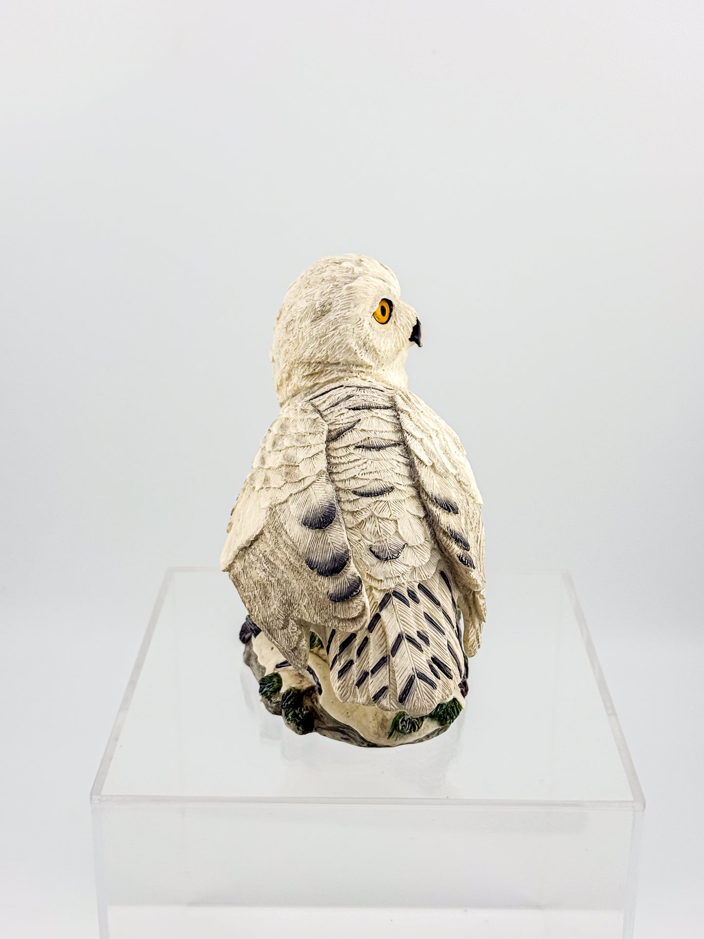 Vintage Hamilton Collection Great Snowy Owl Sculpture, Masters of the Evening Wilderness, 1994
