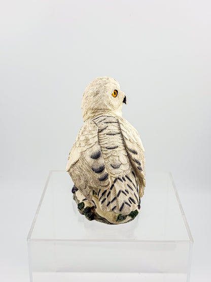 Vintage Hamilton Collection Great Snowy Owl Sculpture, Masters of the Evening Wilderness, 1994