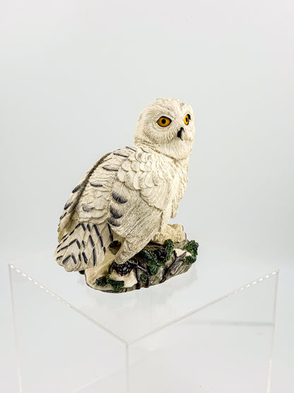 Vintage Hamilton Collection Great Snowy Owl Sculpture, Masters of the Evening Wilderness, 1994