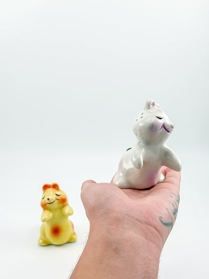 Vintage Van Tellingen Bunny Hug Salt and Pepper Shakers, 1950s Russ Berrie Hugger Set
