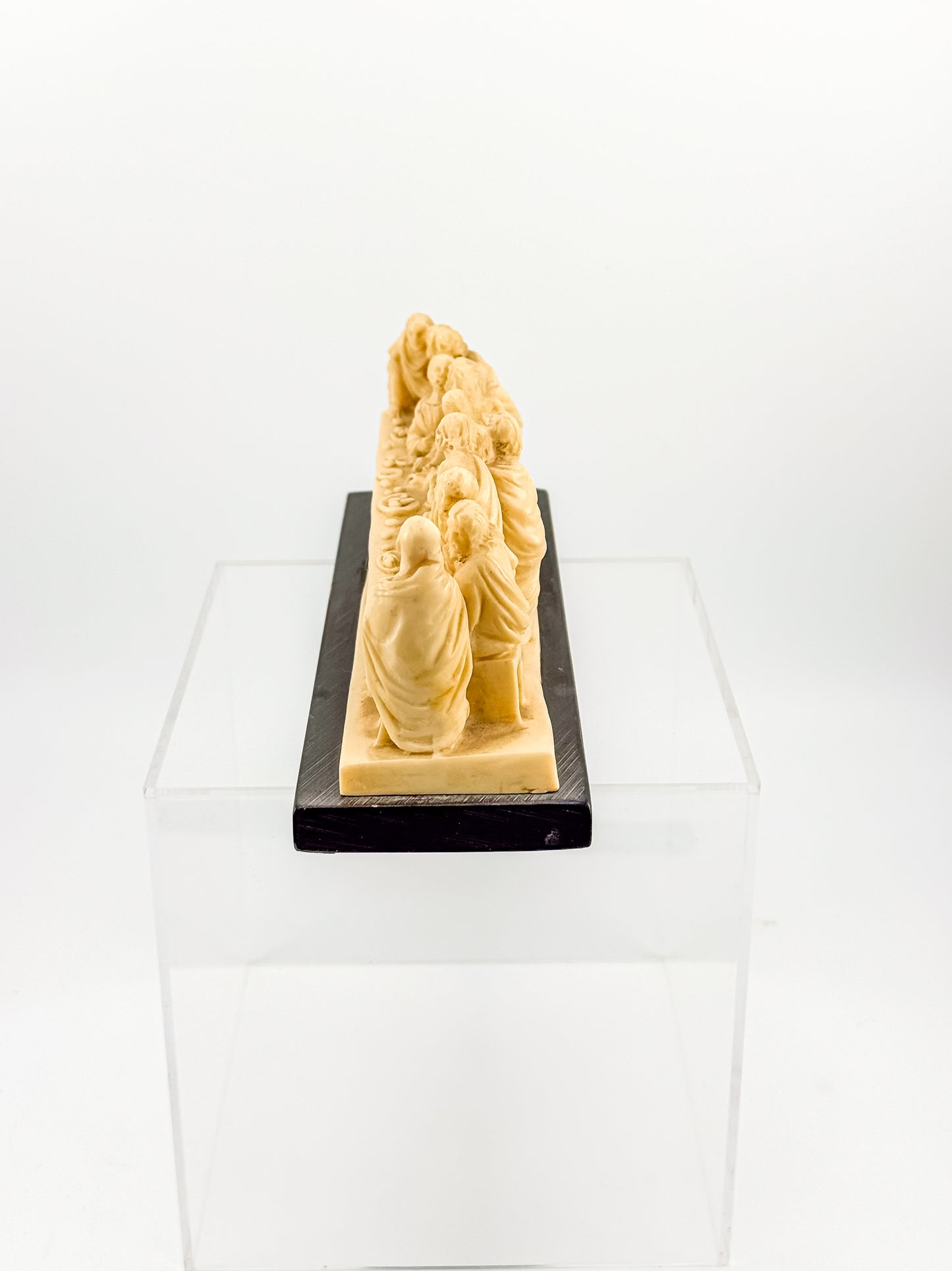 Vintage A. Santini Signed Italian Resin Last Supper Sculpture on Marble Base