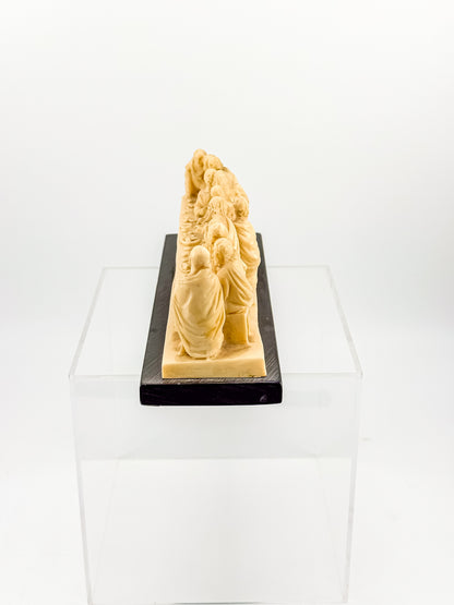 Vintage A. Santini Signed Italian Resin Last Supper Sculpture on Marble Base