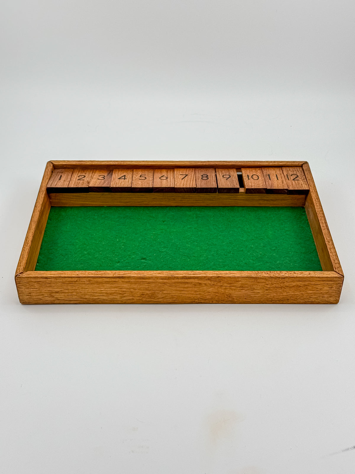 Vintage Nimble Numbers Shut the Box Wooden Dice Game - University of Wisconsin-Stout
