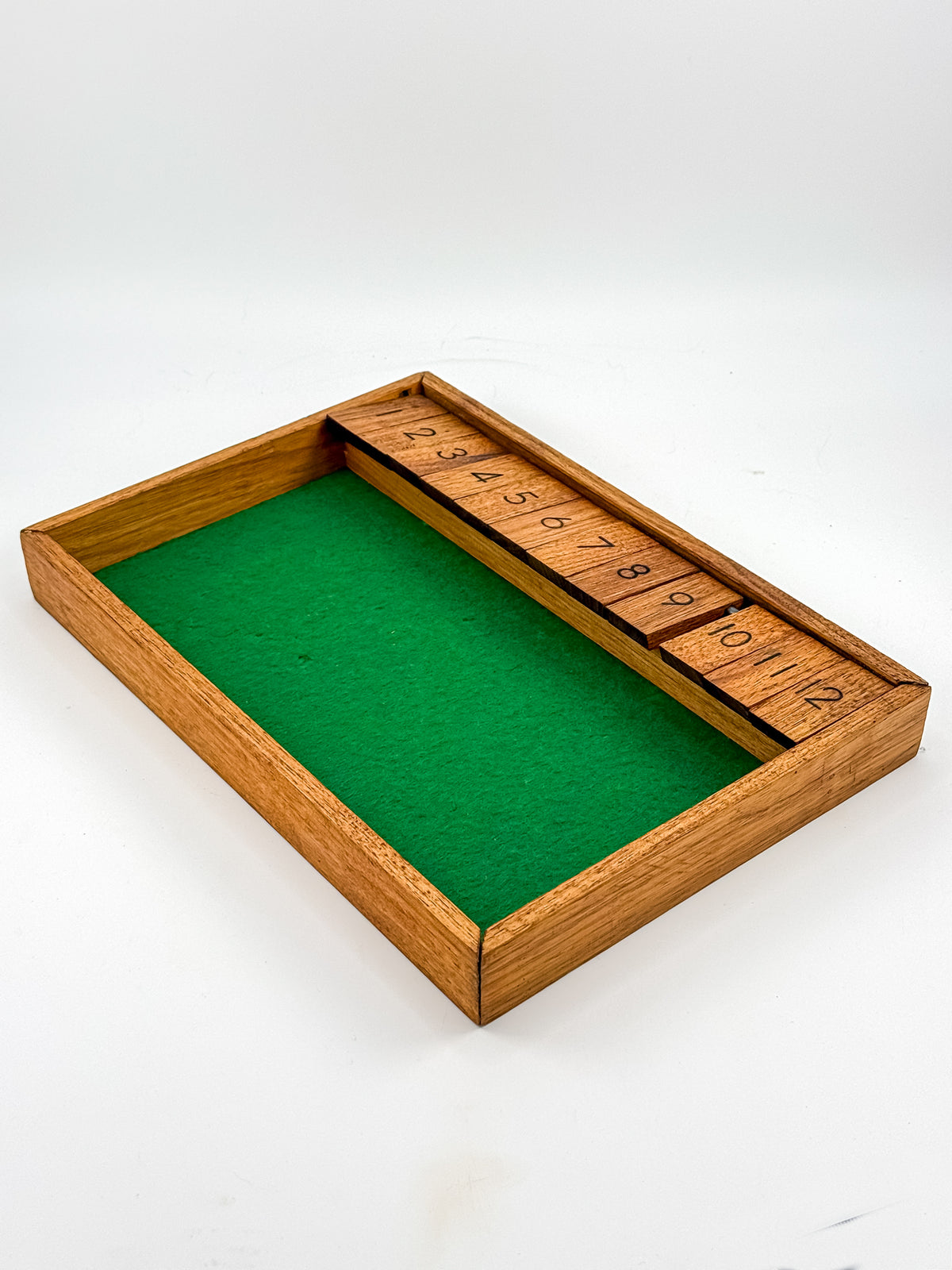 Vintage Nimble Numbers Shut the Box Wooden Dice Game - University of Wisconsin-Stout