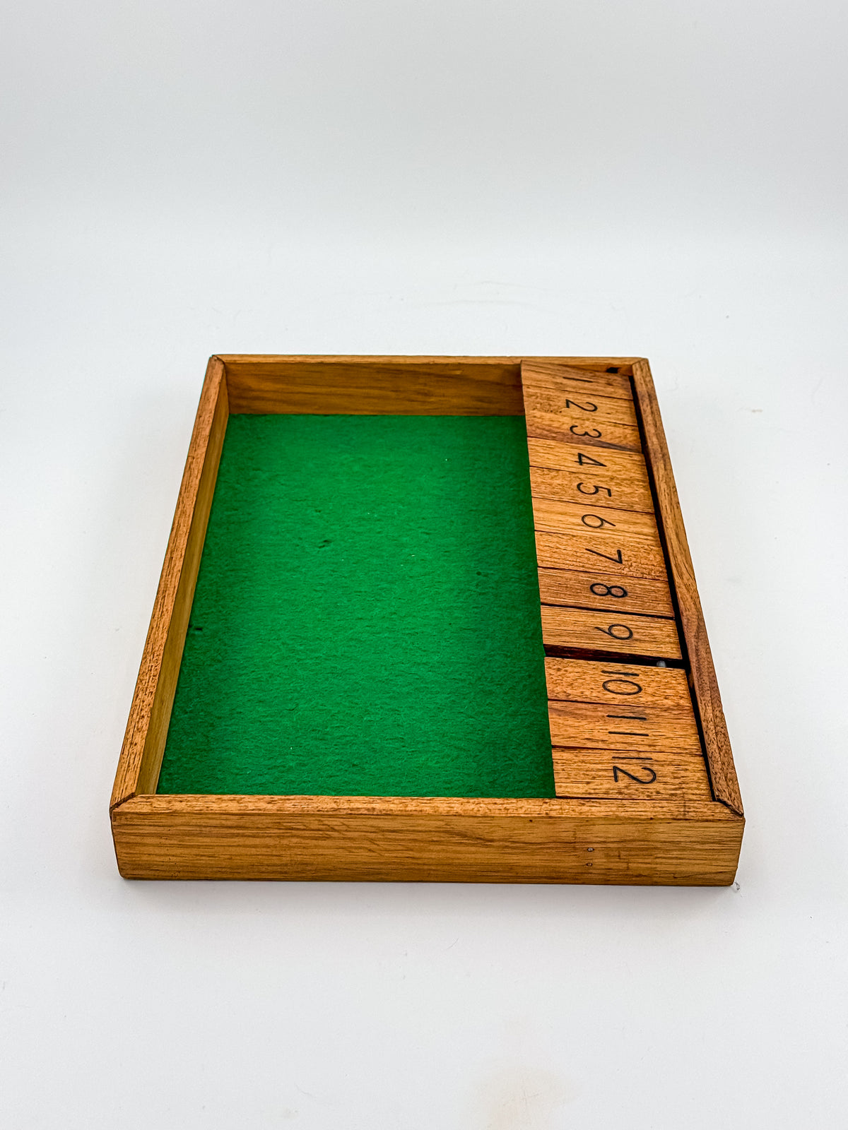 Vintage Nimble Numbers Shut the Box Wooden Dice Game - University of Wisconsin-Stout