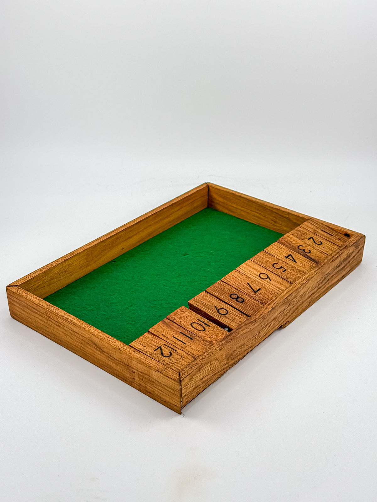 Vintage Nimble Numbers Shut the Box Wooden Dice Game - University of Wisconsin-Stout