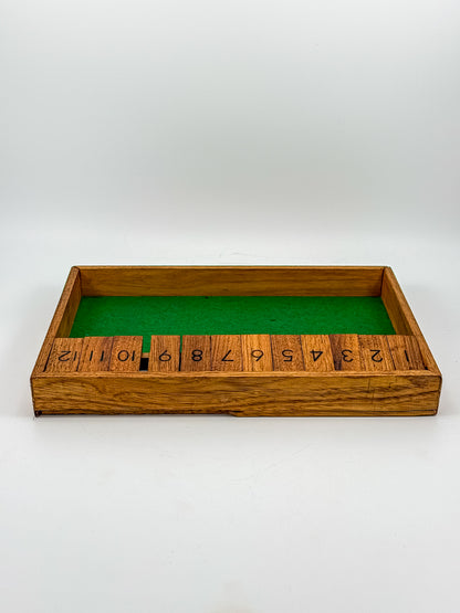 Vintage Nimble Numbers Shut the Box Wooden Dice Game - University of Wisconsin-Stout