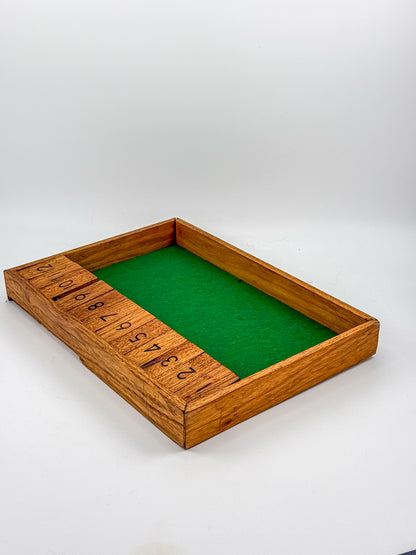 Vintage Nimble Numbers Shut the Box Wooden Dice Game - University of Wisconsin-Stout