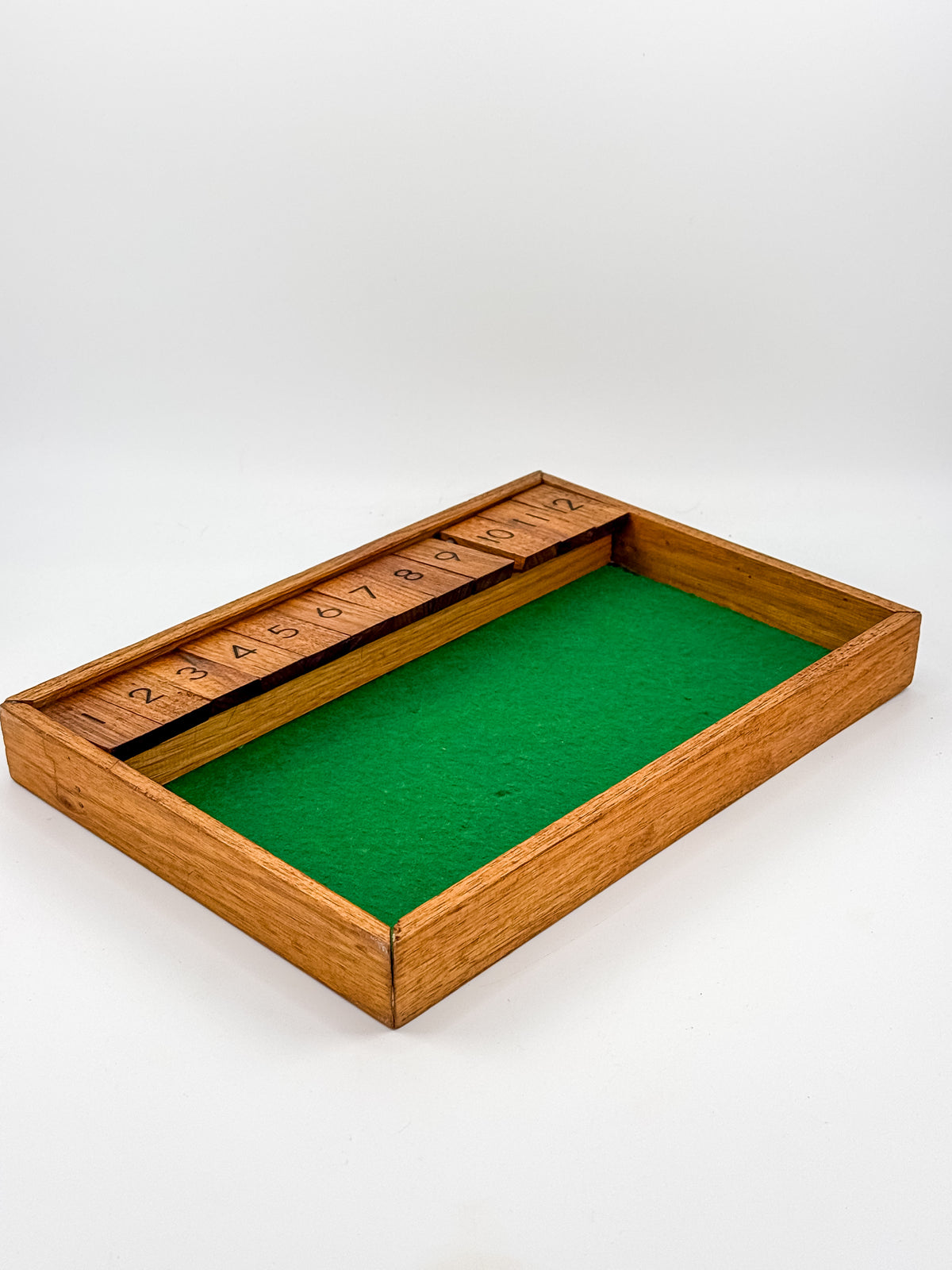 Vintage Nimble Numbers Shut the Box Wooden Dice Game - University of Wisconsin-Stout