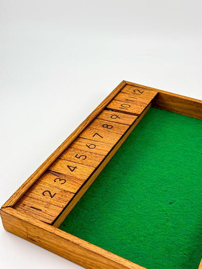 Vintage Nimble Numbers Shut the Box Wooden Dice Game - University of Wisconsin-Stout