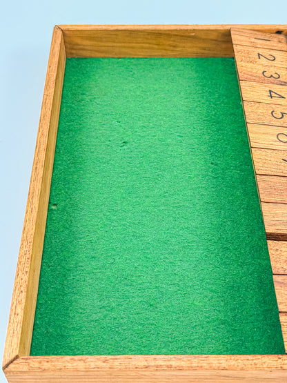 Vintage Nimble Numbers Shut the Box Wooden Dice Game - University of Wisconsin-Stout