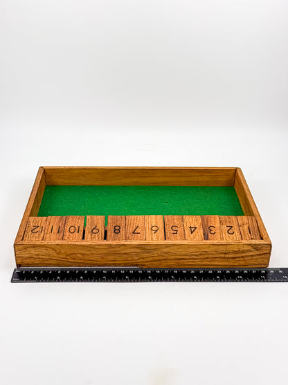 Vintage Nimble Numbers Shut the Box Wooden Dice Game - University of Wisconsin-Stout