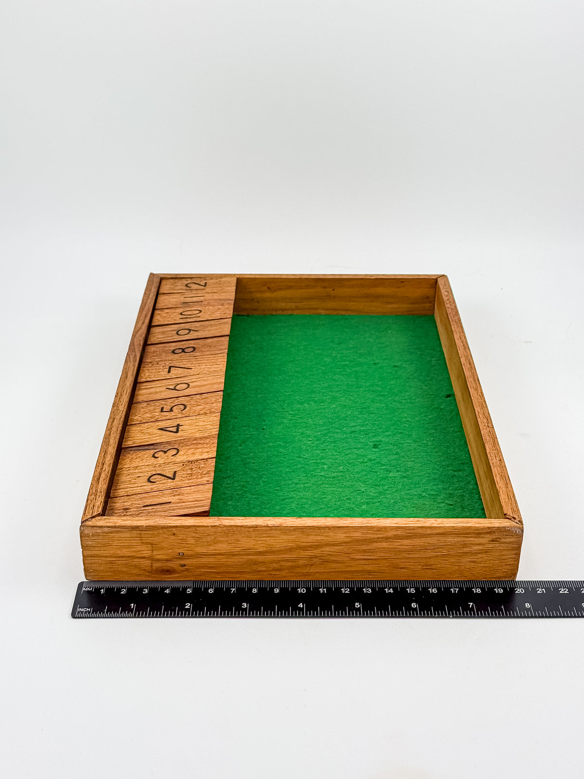 Vintage Nimble Numbers Shut the Box Wooden Dice Game - University of Wisconsin-Stout
