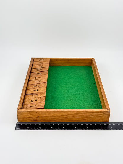 Vintage Nimble Numbers Shut the Box Wooden Dice Game - University of Wisconsin-Stout