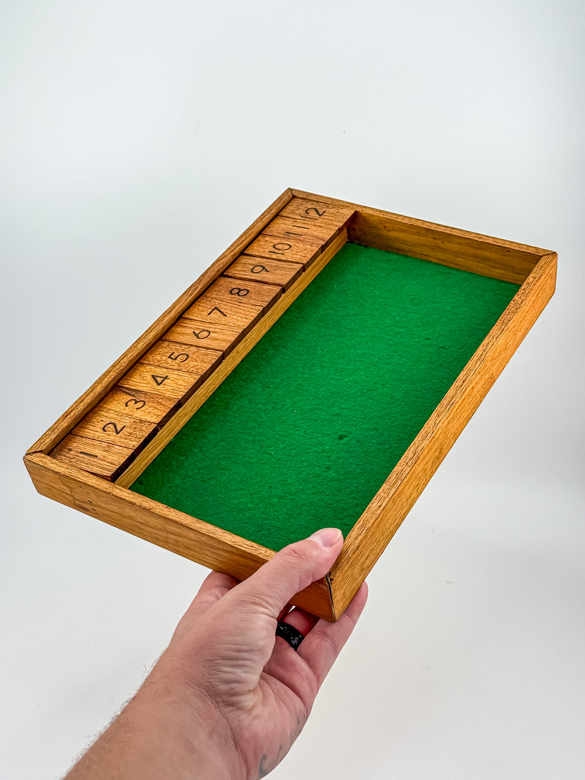 Vintage Nimble Numbers Shut the Box Wooden Dice Game - University of Wisconsin-Stout