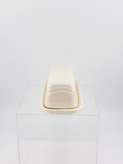 Vintage Pfaltzgraff Tea Rose 1/4-Pound Covered Butter Dish, Cream Stoneware