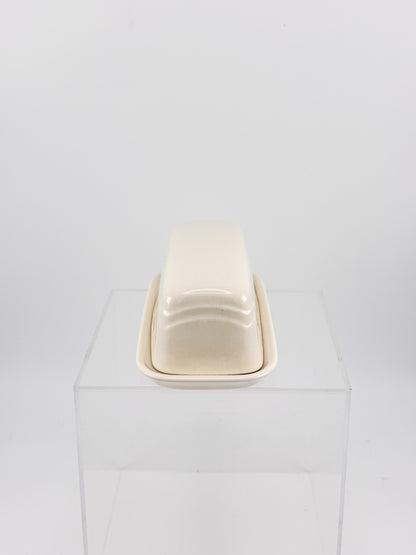 Vintage Pfaltzgraff Tea Rose 1/4-Pound Covered Butter Dish, Cream Stoneware