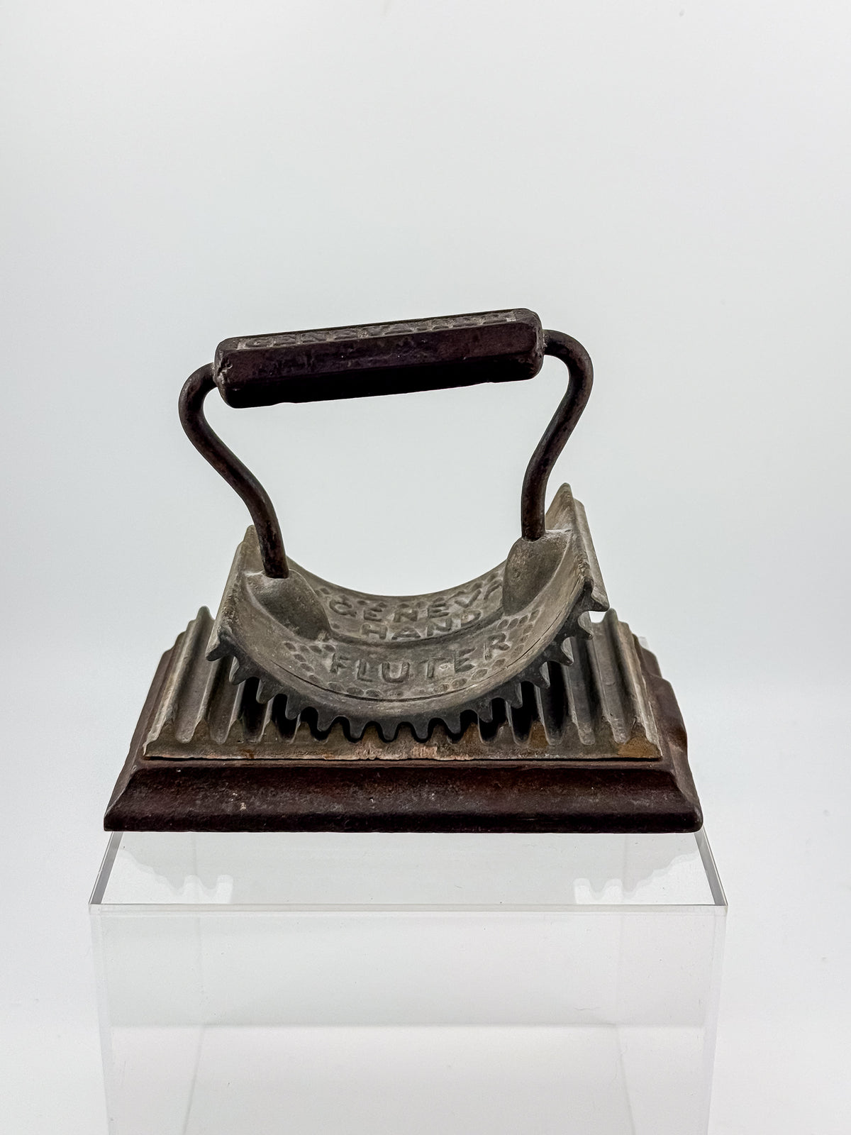 Antique hand fluter, Geneva hand fluter, 1866 fluting iron