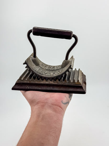 Antique hand fluter, Geneva hand fluter, 1866 fluting iron