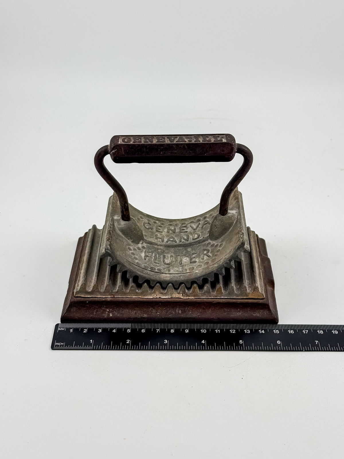 Antique hand fluter, Geneva hand fluter, 1866 fluting iron