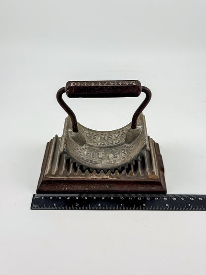 Antique hand fluter, Geneva hand fluter, 1866 fluting iron