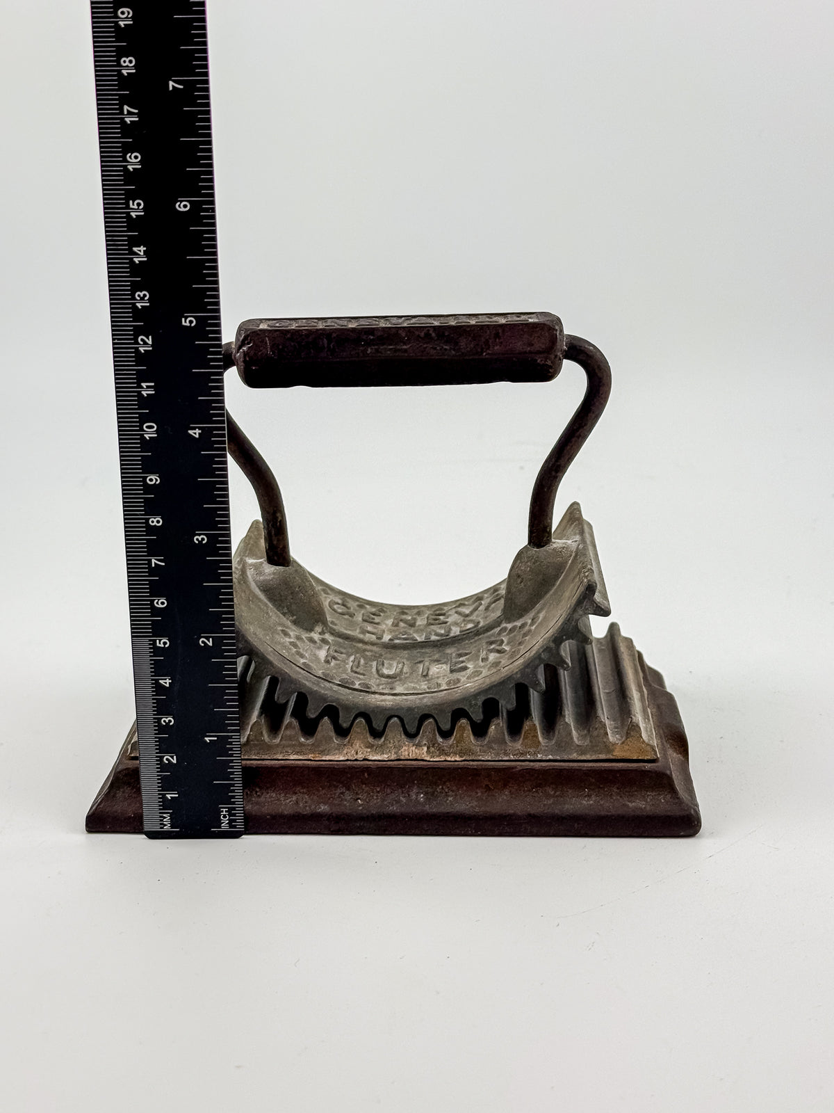 Antique hand fluter, Geneva hand fluter, 1866 fluting iron