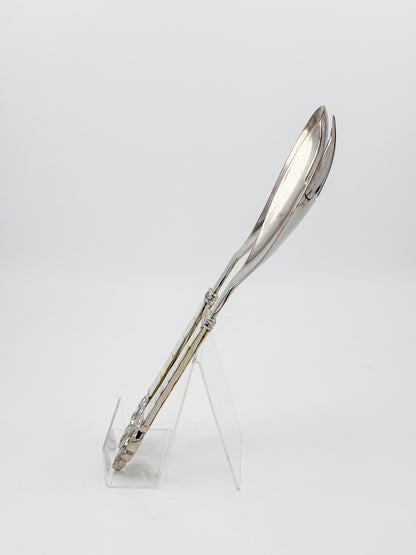 Vintage-Style Salad Serving Spoon and Fork - Possible Silver Plate - Mother-of-Pearl Handles