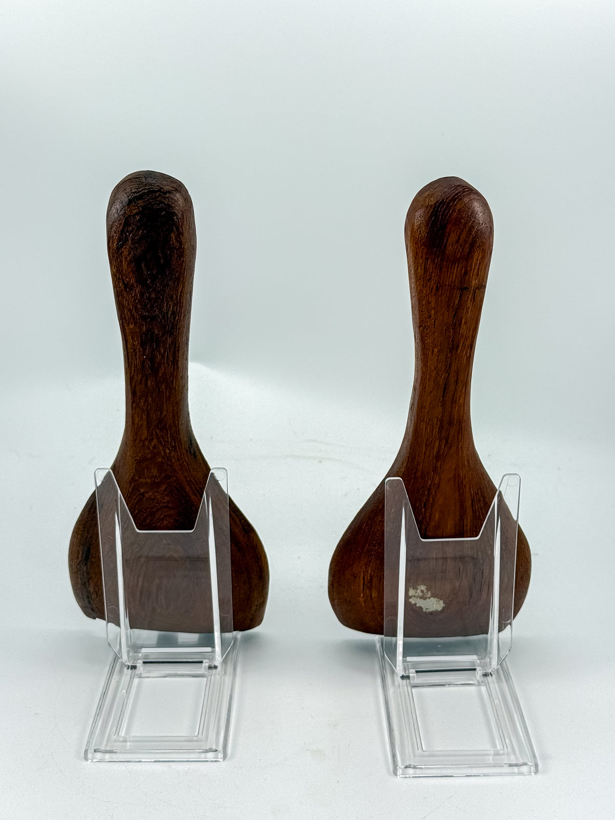 Vintage Wooden Salad Servers with Wide Spoon and Fork, Two-Piece Serving Set