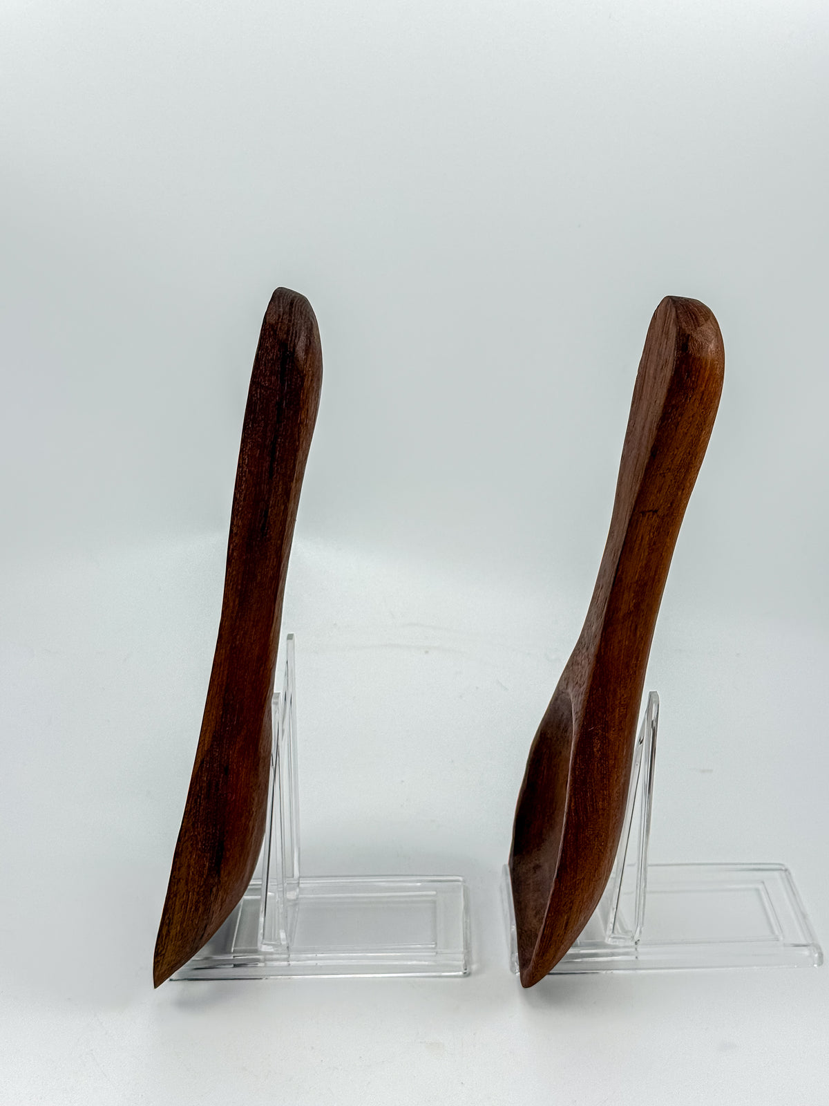 Vintage Wooden Salad Servers with Wide Spoon and Fork, Two-Piece Serving Set