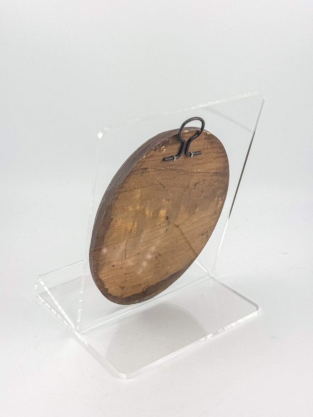 Vintage Oval Wooden Christian Wall Plaque with “How Much Do You Love Me?” Jesus Quote and Floral Border