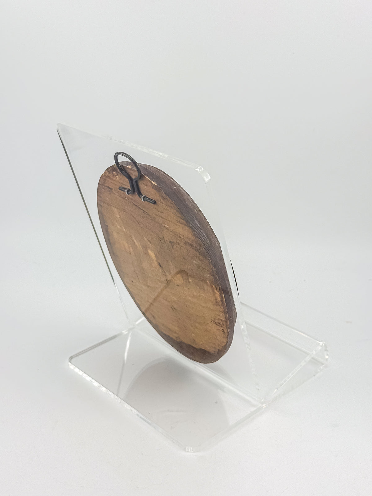 Vintage Oval Wooden Christian Wall Plaque with “How Much Do You Love Me?” Jesus Quote and Floral Border