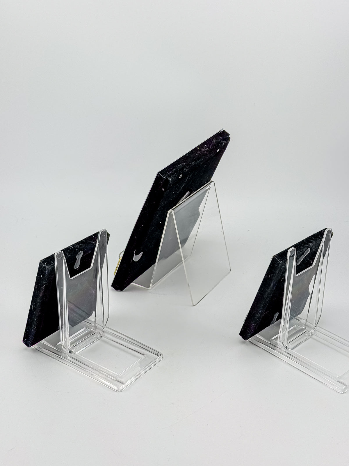 Silver-Tone and Gold-Tone Metal Picture Frames with Geometric Accents, Set of Three in Two Sizes