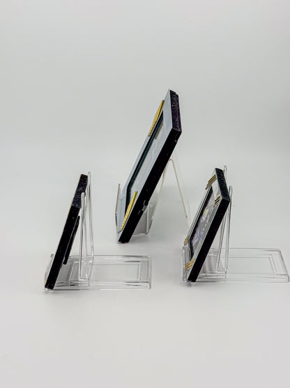 Silver-Tone and Gold-Tone Metal Picture Frames with Geometric Accents, Set of Three in Two Sizes