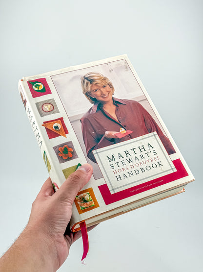 Martha Stewart’s Hors d’Oeuvres Handbook, 1999 First Edition Hardcover Cookbook with Dust Jacket