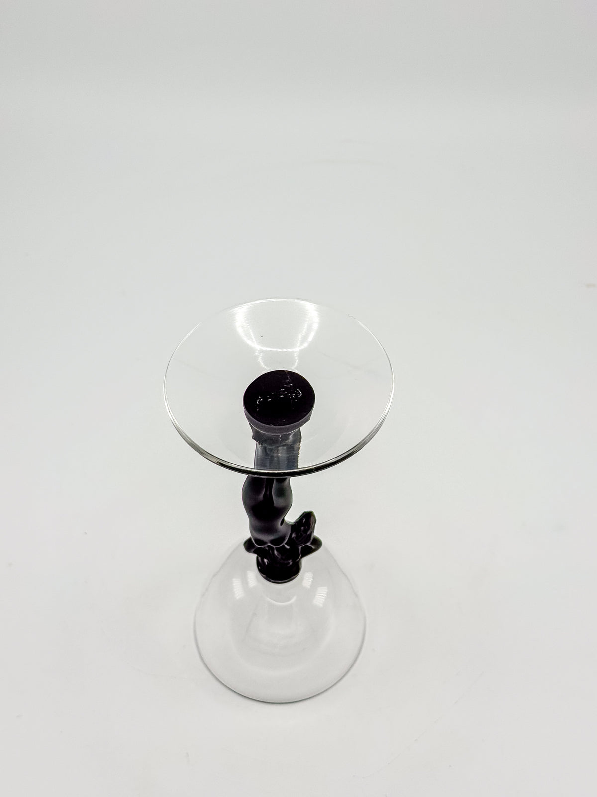 Vintage Cambridge Nude Stem Cocktail Glass with Ebony Black Figural Lady, Art Deco Goblet, Sold Individually