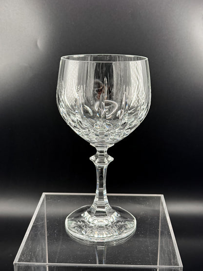 Schott-Zwiesel Gardone Water Goblet with Patterned Bowl and Faceted Stem, Sold Individually